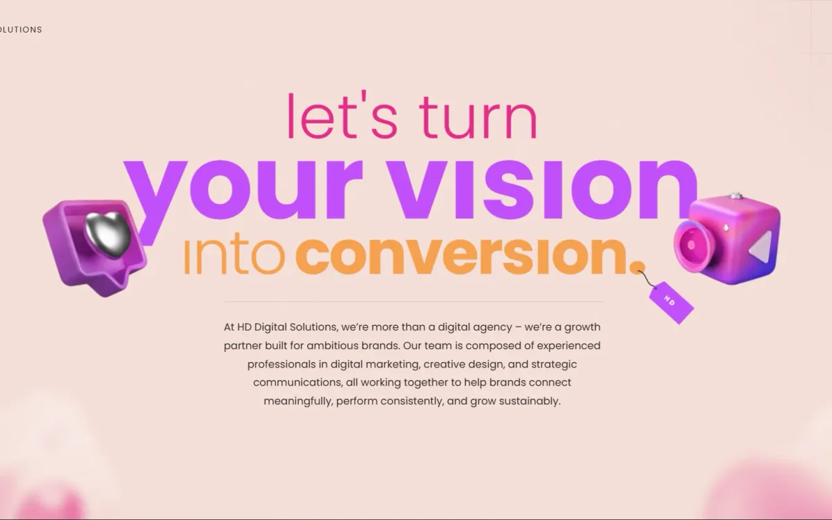 Screenshot of HD Digital Solutions